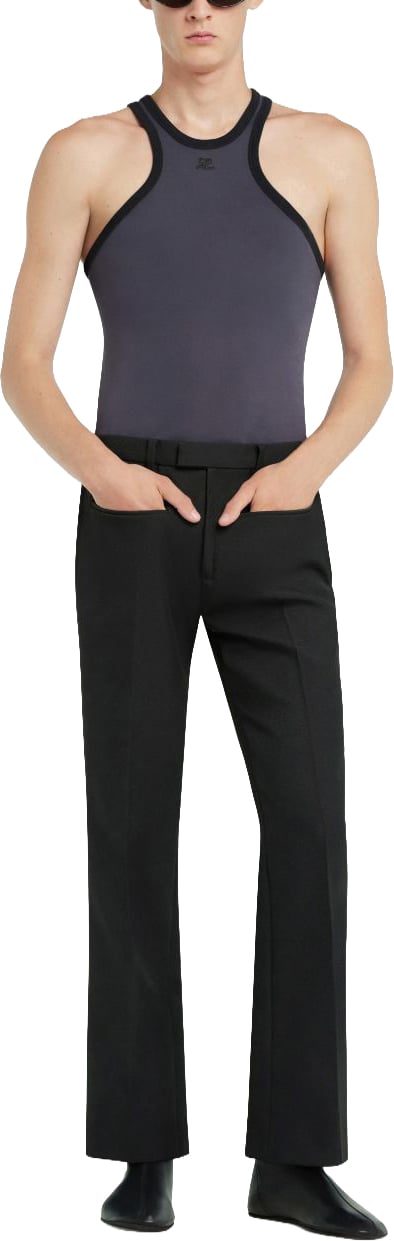 COURREGES T-Shirts And Polos Denim Black Donkergrijs