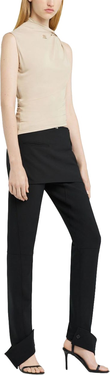COURREGES Asymmetric Sleeveless Top Grijs