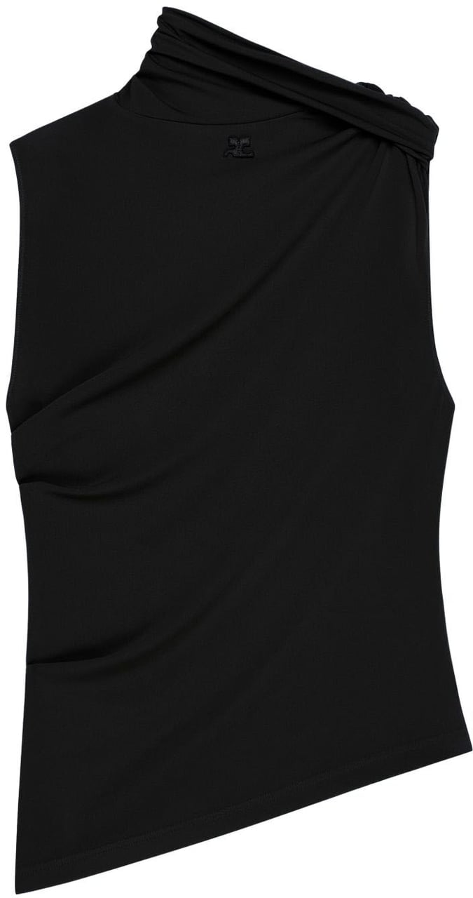 COURREGES Top Black Zwart