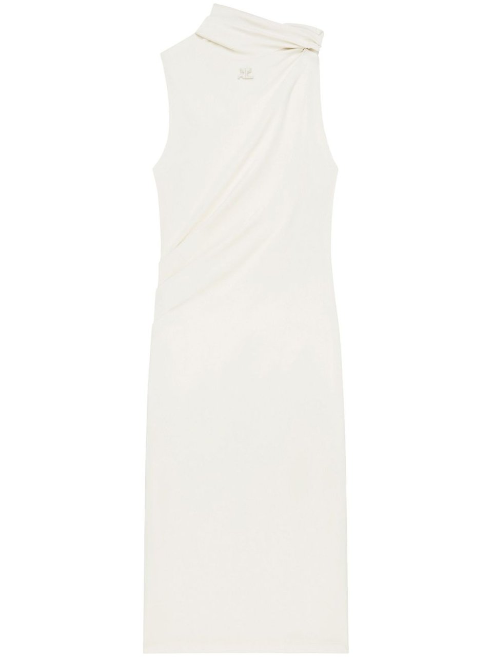 COURREGES Asymmetrical Ecru Dress Wit