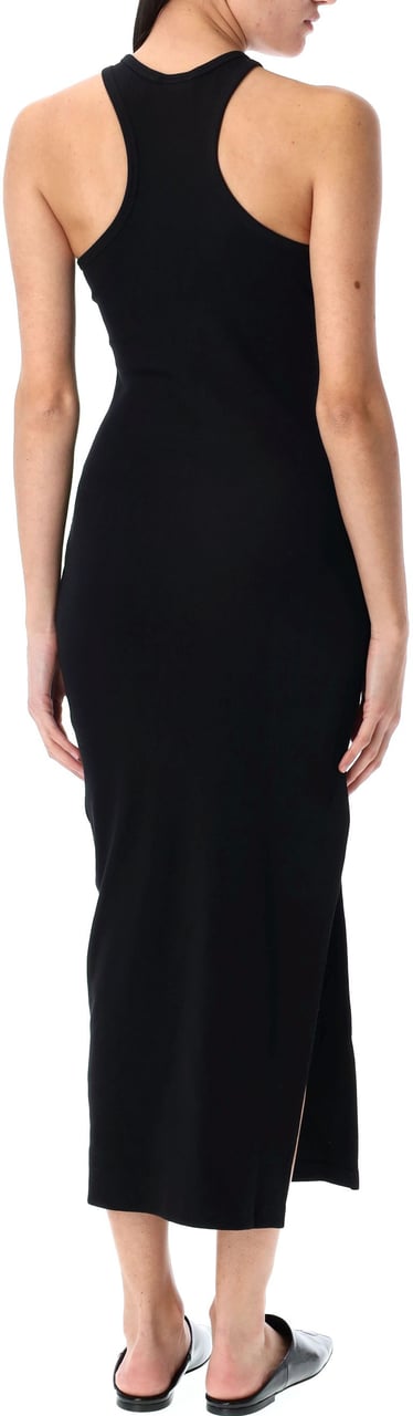 COURREGES 90' Rib Long Dress Nero Zwart