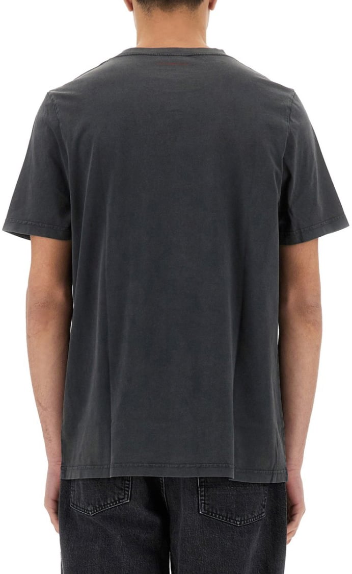 COURREGES Crew Neck Grey T-Shirt Zwart