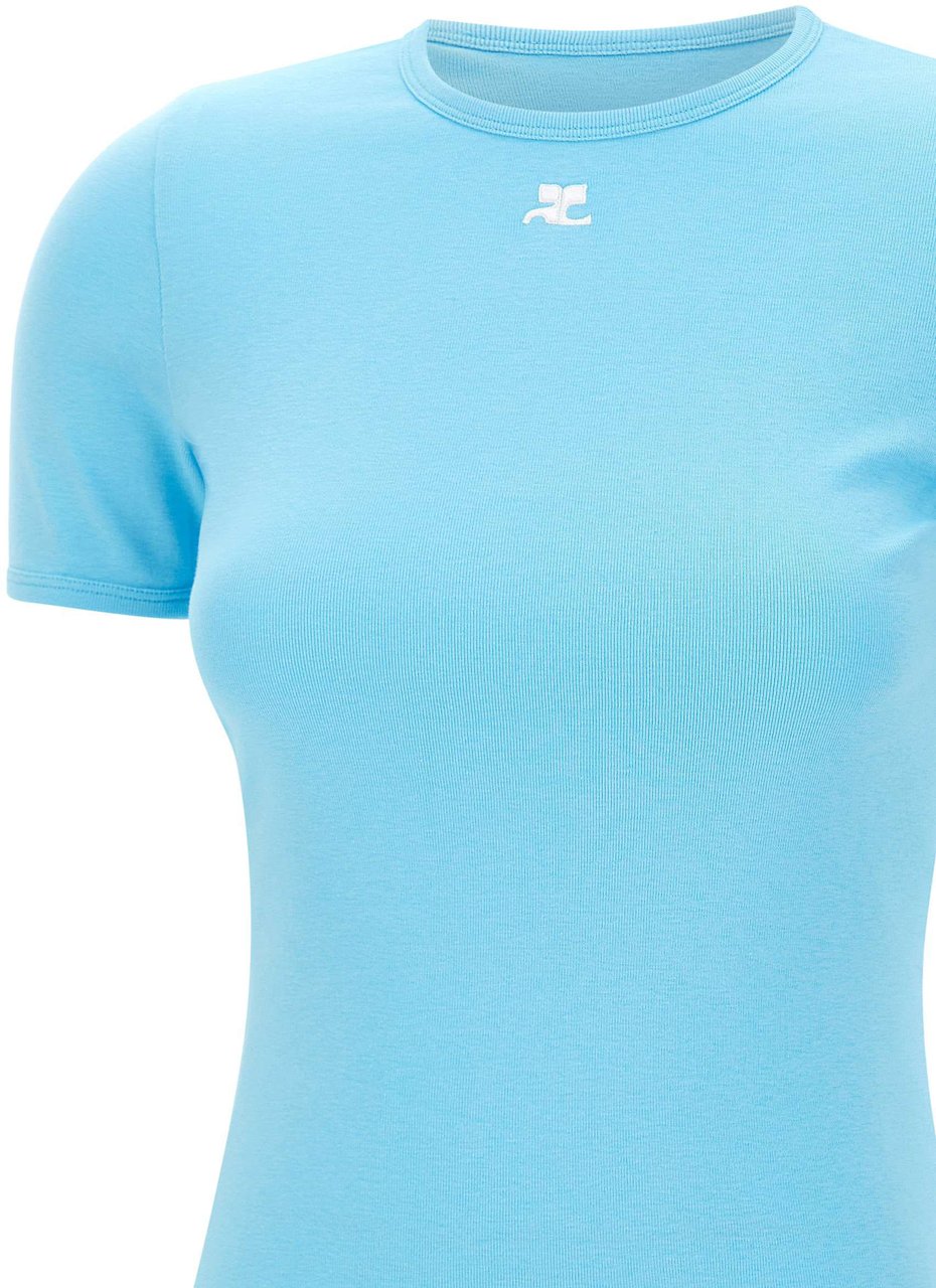 COURREGES T-Shirts And Polos Blue Lichtblauw