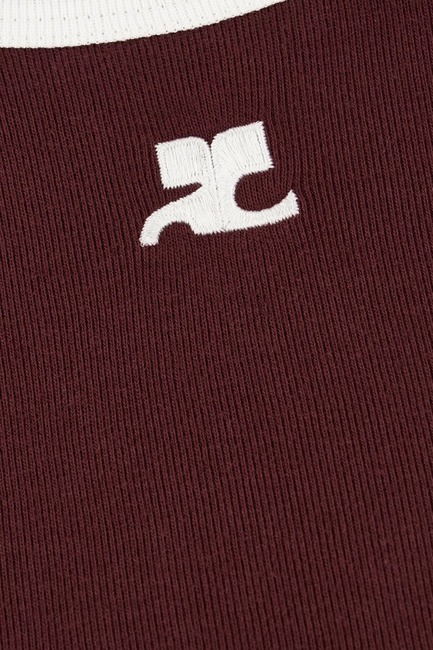 COURREGES Courreges Plum cotton t-shirt Paars