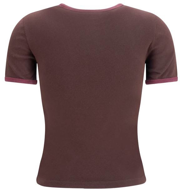 COURREGES Fitted Short-Sleeve T-Shirt With Elegant Logo Detail Zwart