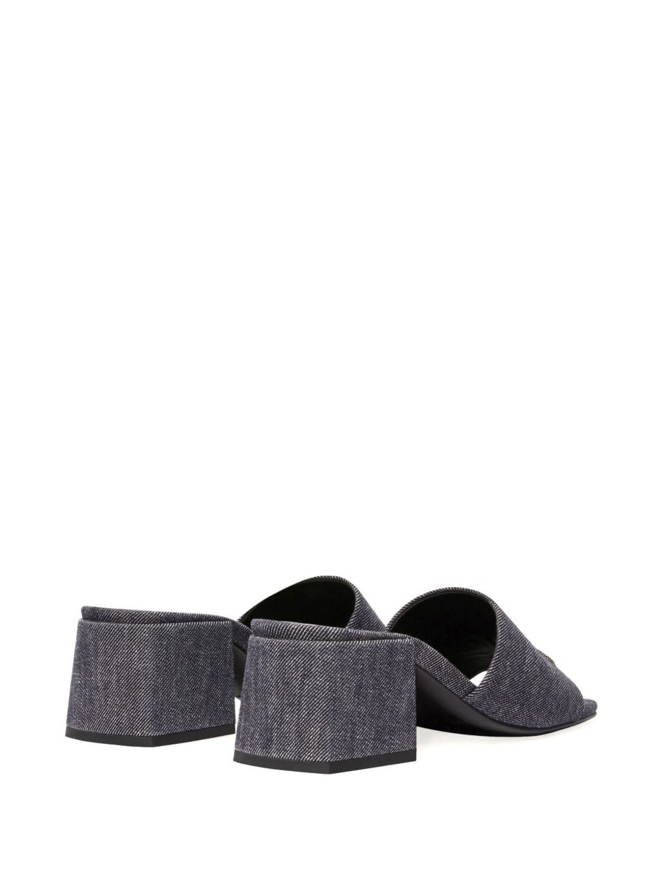 COURREGES Textured Grey Slip-On Sandals Grijs