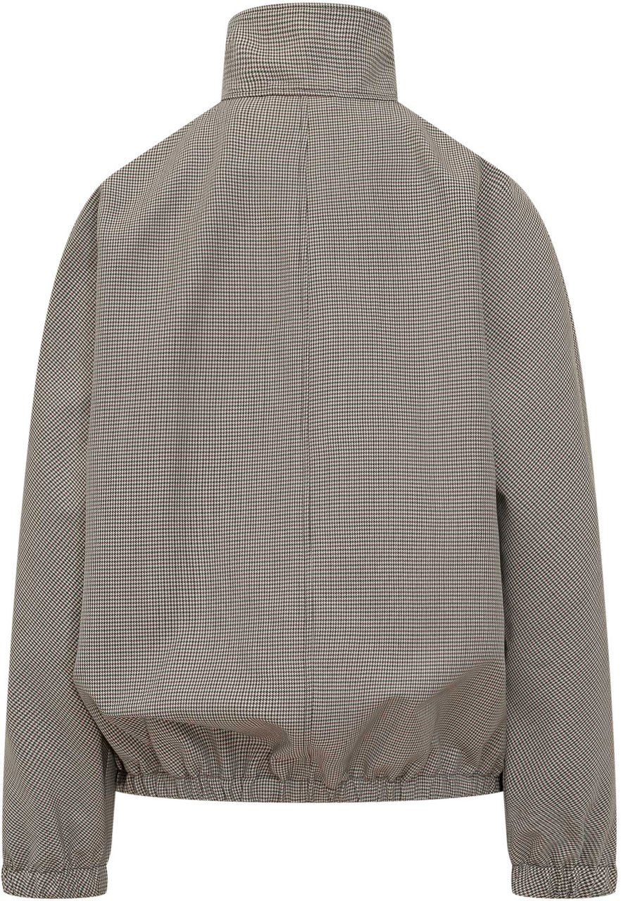 COURREGES Giacca Bomber Pied de Poule Taupe