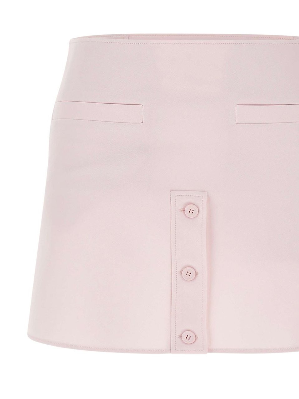 COURREGES Pastel Pink Mini Skirt with High Waist Roze