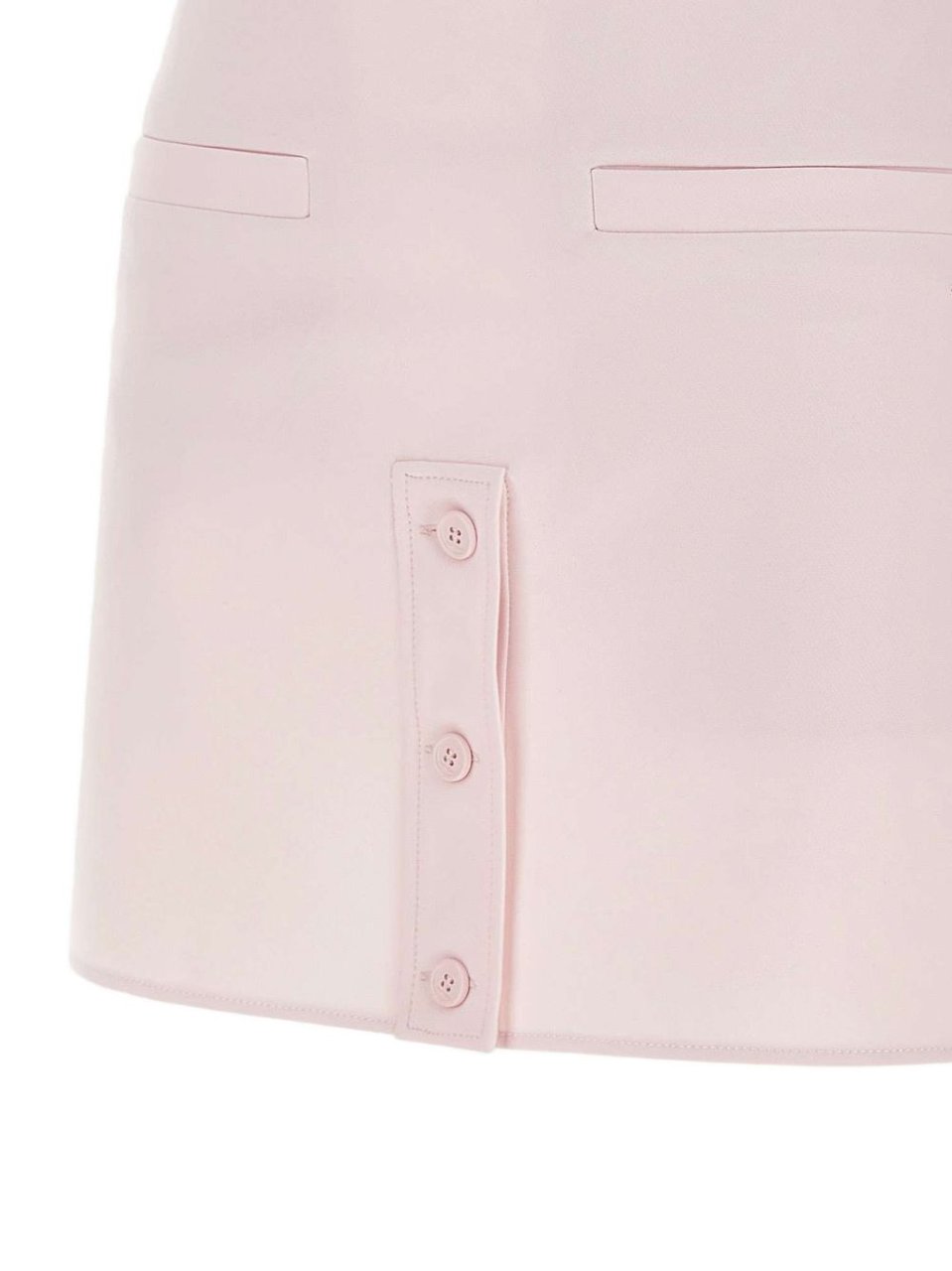 COURREGES Pastel Pink Mini Skirt with High Waist Roze