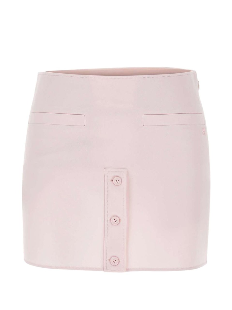 COURREGES Pastel Pink Mini Skirt with High Waist Roze