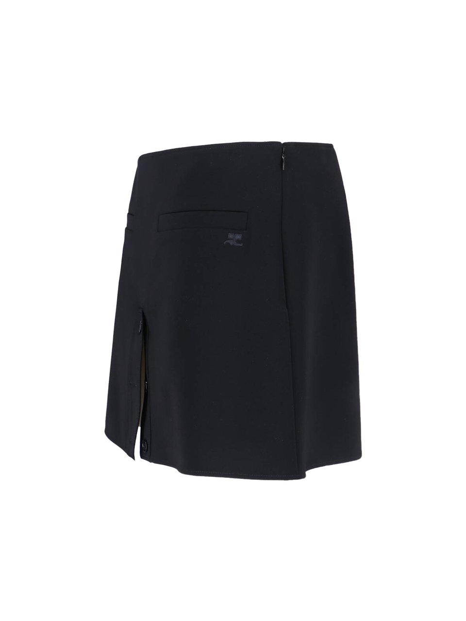 COURREGES Logo Mini Skirt – Black Zwart