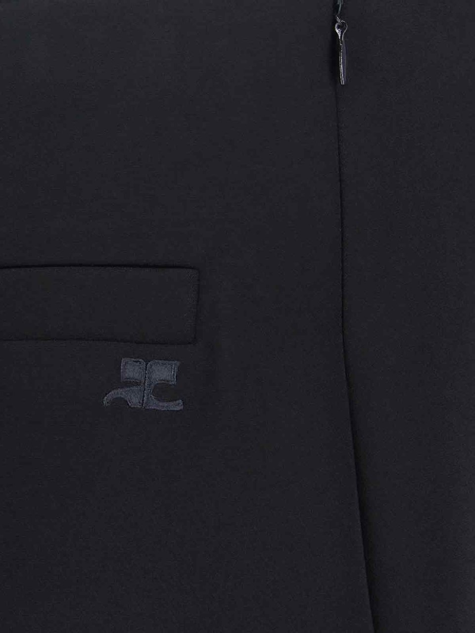 COURREGES Logo Mini Skirt – Black Zwart