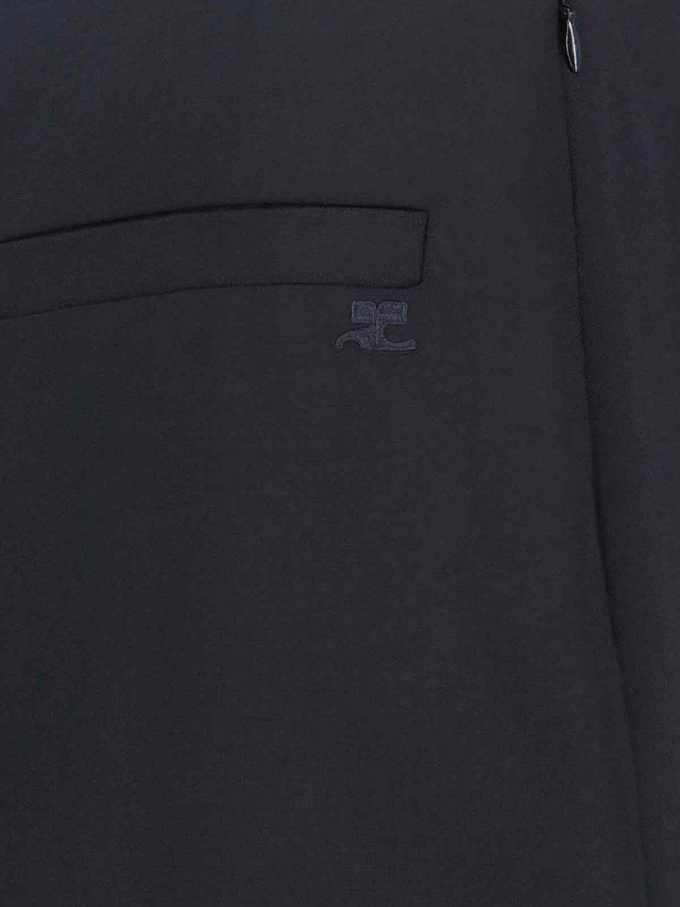 COURREGES Logo Midi Skirt – Black Zwart