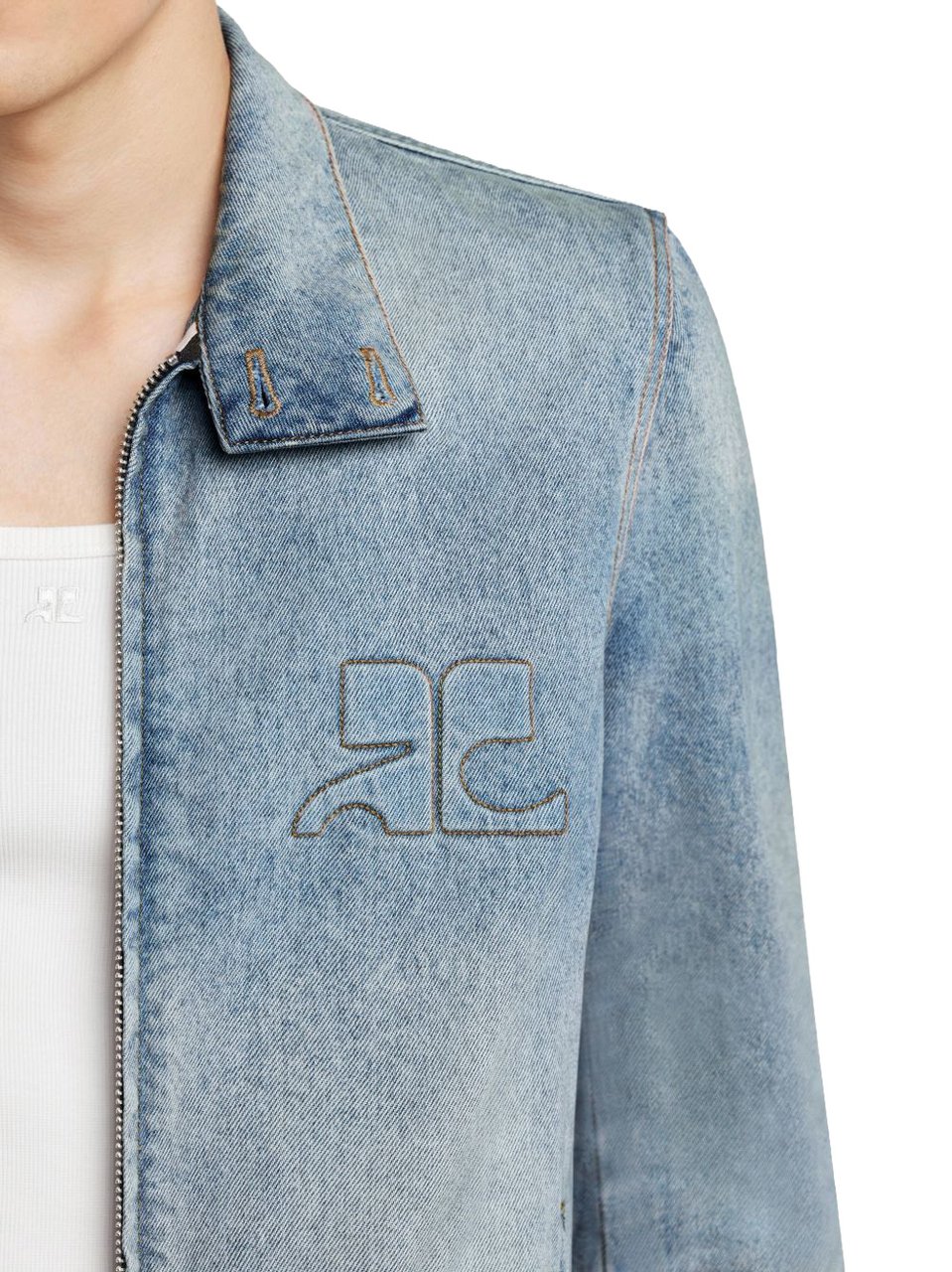 COURREGES Jackets Denim Lichtblauw