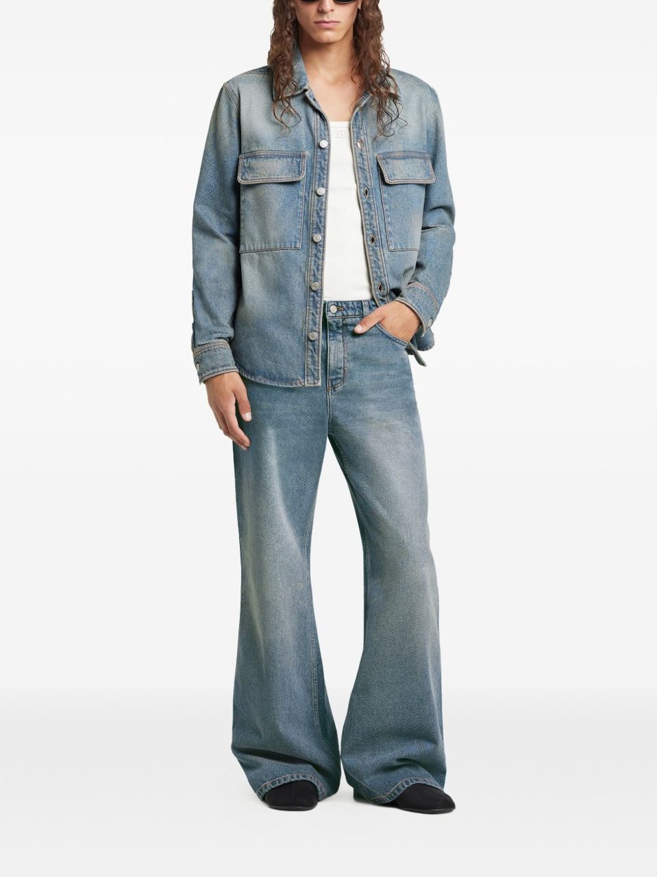 COURREGES Shirts Denim Blauw