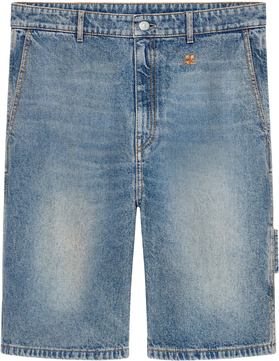 COURREGES Shorts Denim Blauw