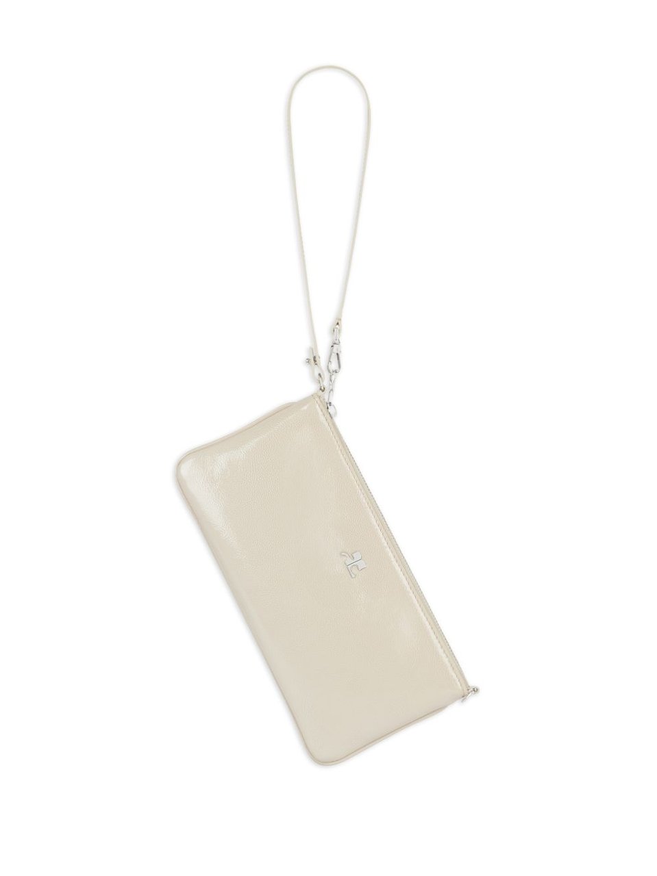 COURREGES Rectangular Handbag with Minimalist Design and Detachable Strap Neutraal