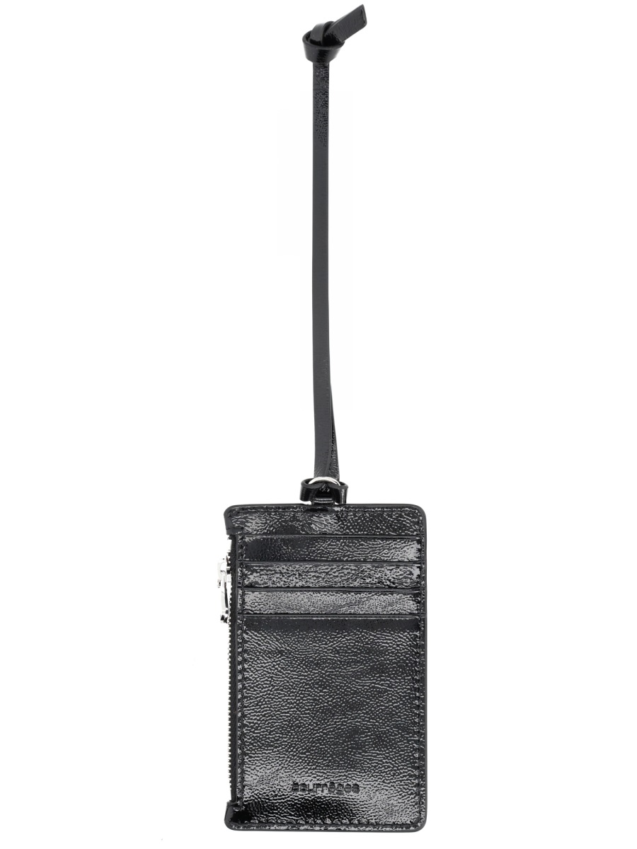 COURREGES Naplack Glossy Multiple Slots Wallet Grijs