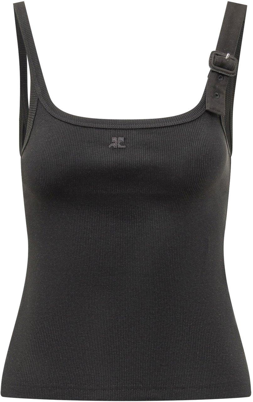COURREGES Buckle 90's Tank Top Zwart