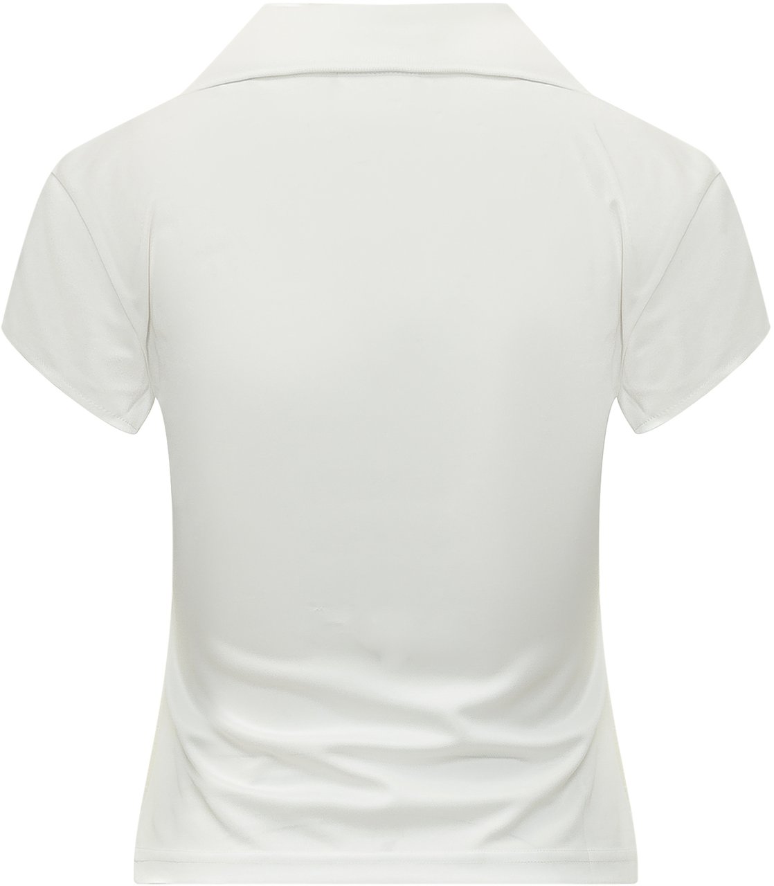 COURREGES Polo Sportiva Cropped Wit