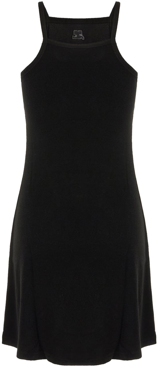 Courreges Black viscose blend dress Zwart