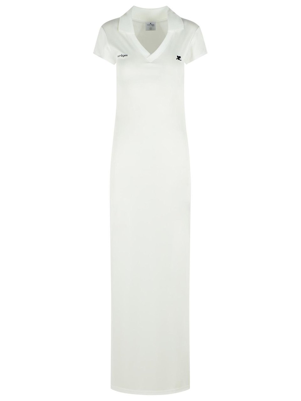 COURREGES White Polyester Dress Wit