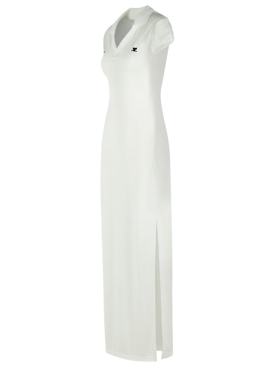 COURREGES White Polyester Dress Wit