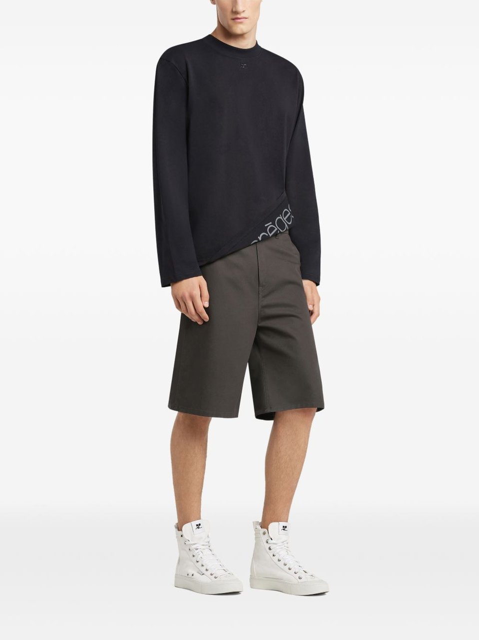 COURREGES T-Shirts And Polos Black Zwart