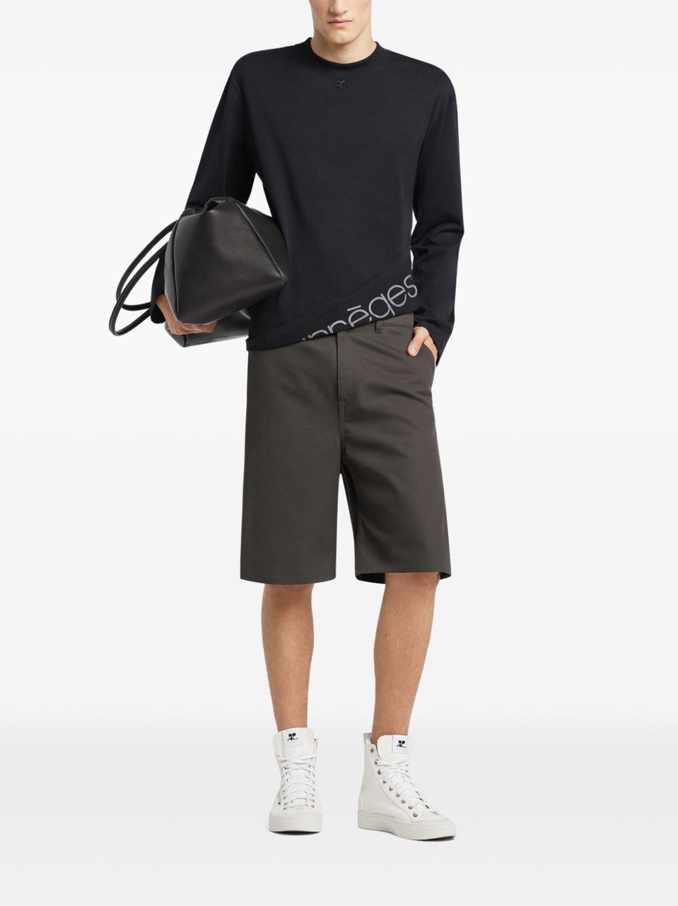 COURREGES T-Shirts And Polos Black Zwart