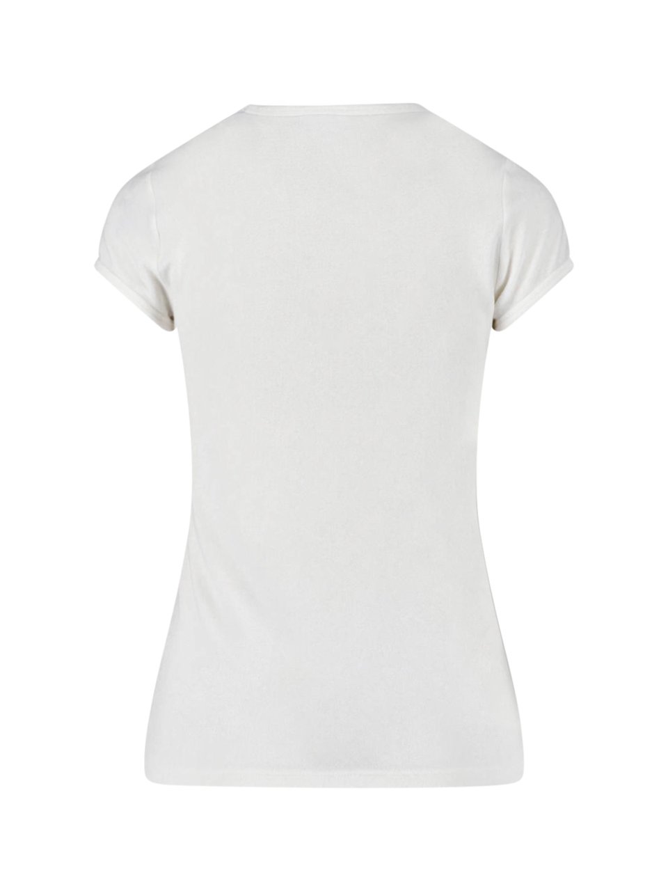 COURREGES White Baby Spongy Embroidered Viscose T-Shirt Wit