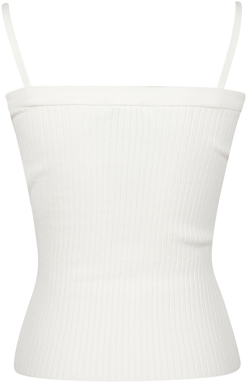COURREGES Buckle Detail Top White Wit