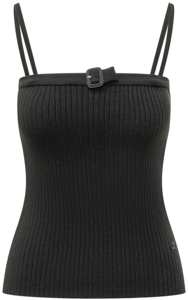 COURREGES Top Black Zwart