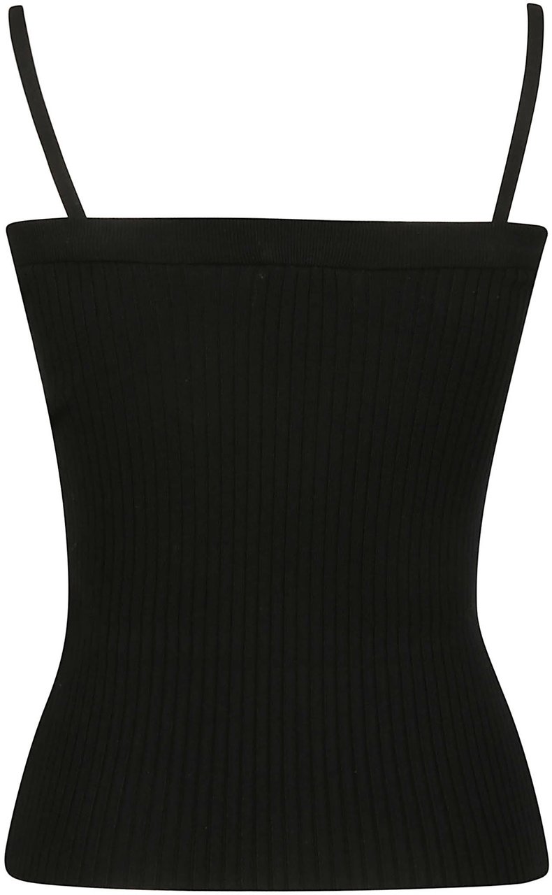 COURREGES Buckle Detail Top Black Zwart