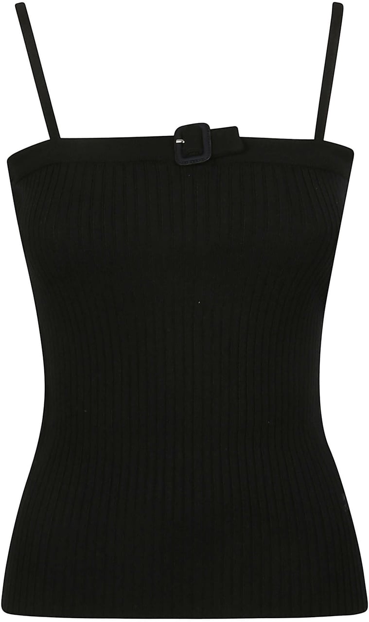 COURREGES Buckle Detail Top Black Zwart
