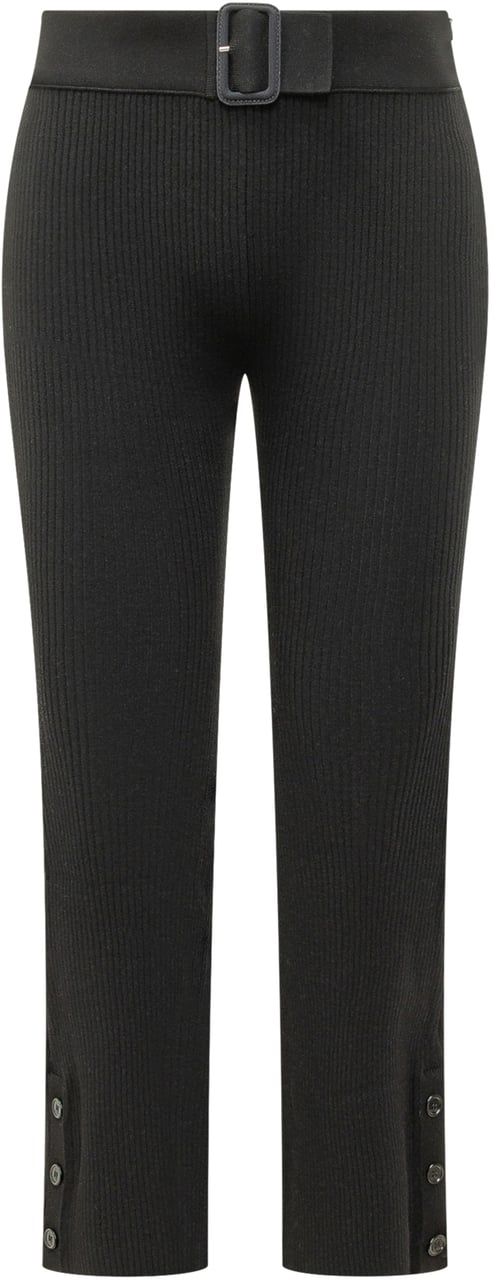 COURREGES Pantaloni Capri In Maglia Con Fibbia Zwart