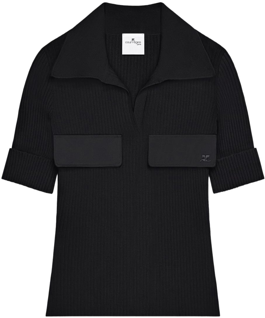 COURREGES T-Shirts And Polos Black Zwart