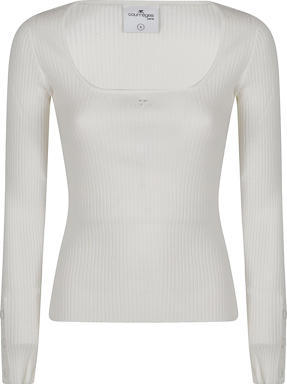 COURREGES Long Sleeve Top White Wit