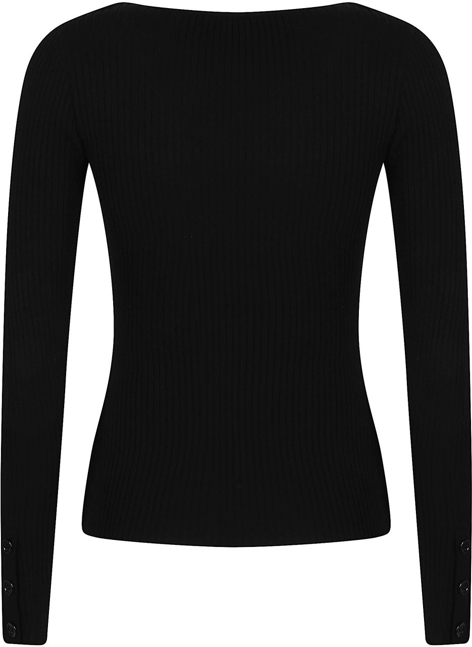 COURREGES Long Sleeve Top Black Zwart