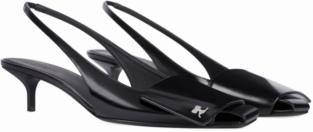 COURREGES With Heel Black Zwart