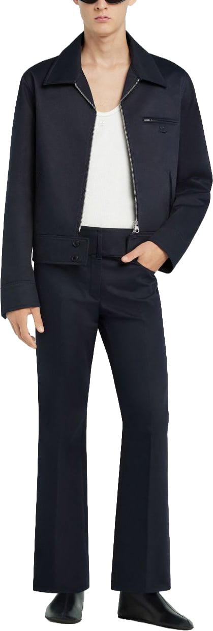 COURREGES Navy Blue Casual Jacket Zwart