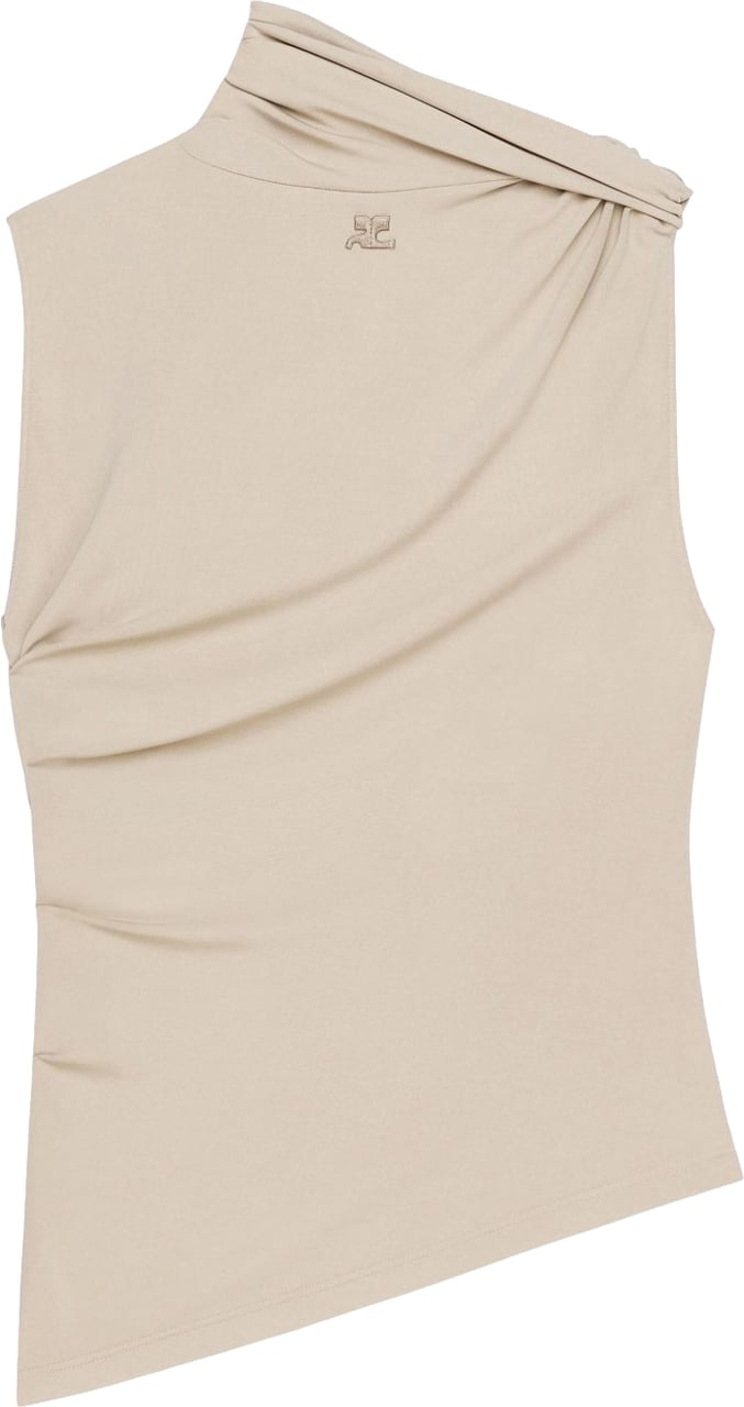 COURREGES Asymmetric Sleeveless Top Grijs