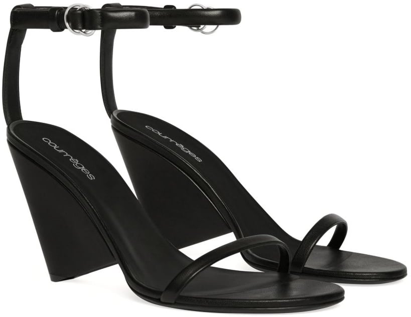 COURREGES Wedge Heel Sandals Zwart