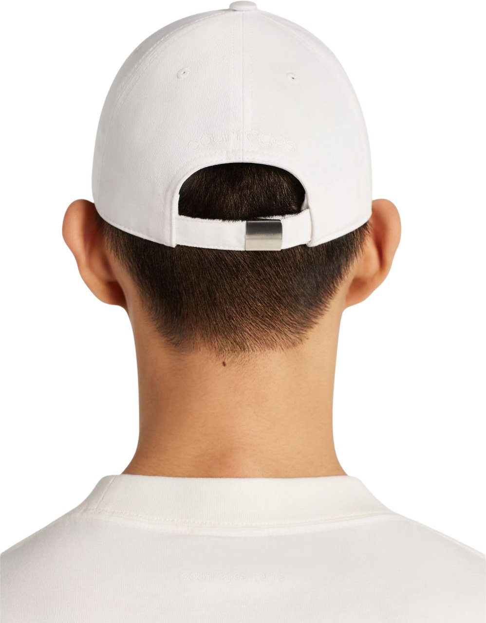 COURREGES White Crew Neck T-Shirt Wit