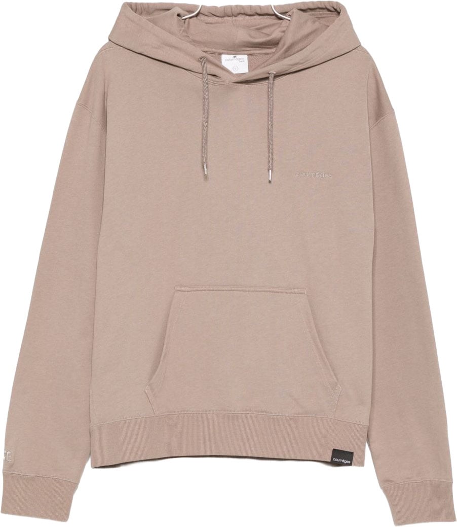 COURREGES Light Brown Drawstring Hoodie Neutraal