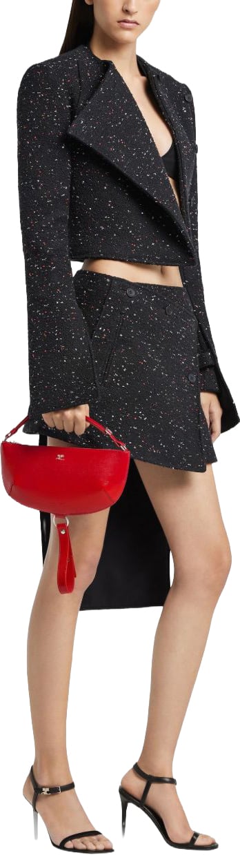 COURREGES Red Curved Shoulder Bag Rood