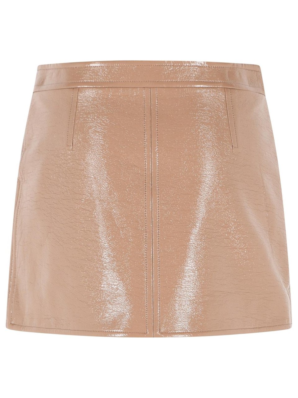 COURREGES 'Reedition' 'Bronzer' Vinyl Miniskirt Neutraal