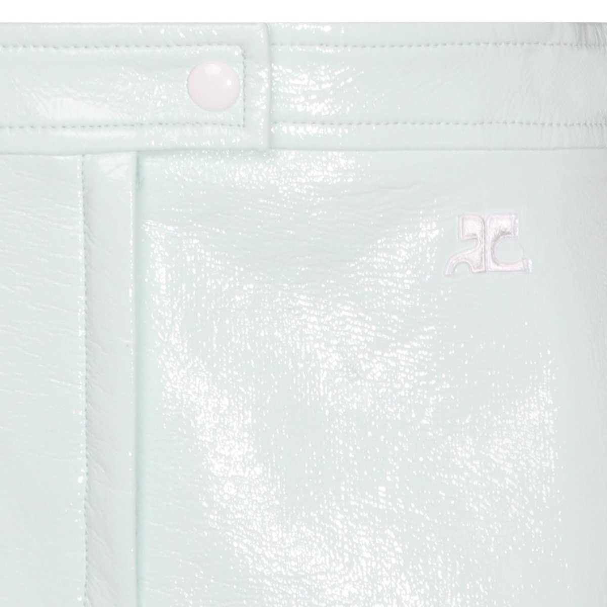 COURREGES Light Mint Mini Skirt Wit