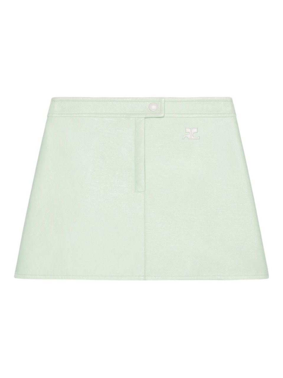COURREGES Light Mint Mini Skirt Wit