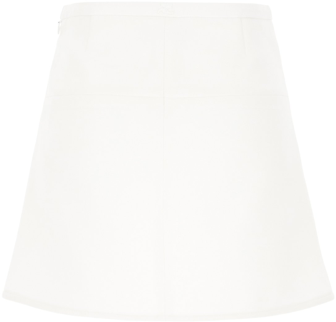 COURREGES Courreges White polyester blend mini skirt Wit