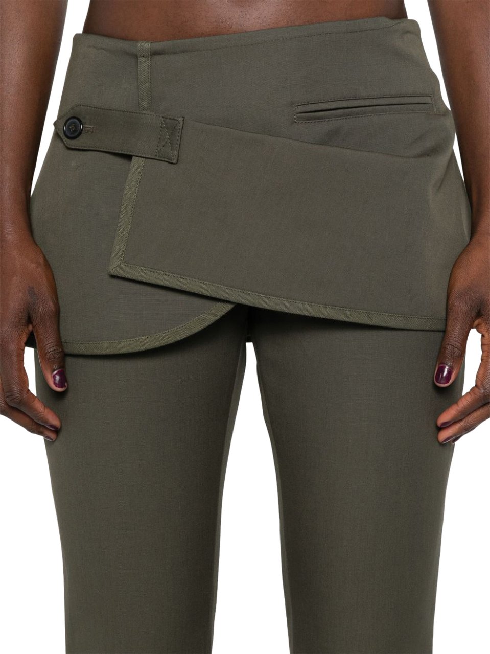 COURREGES Trousers Camouflage Green Groen